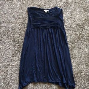 Max Studio Navy Sleeveless Tunic